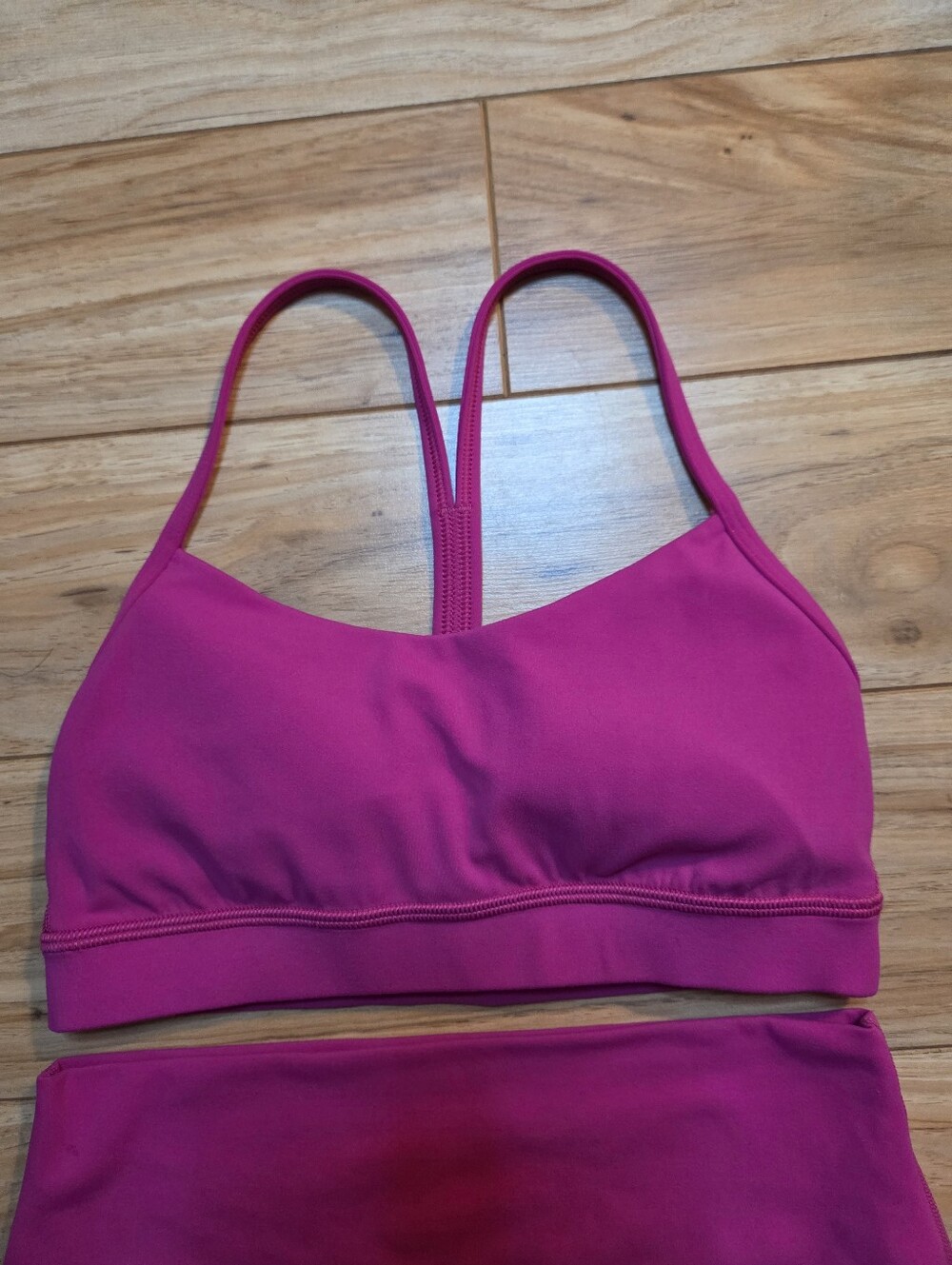 Lululemon Sports Bra and Shorts Set Hot Pink - Picture 3 of 7